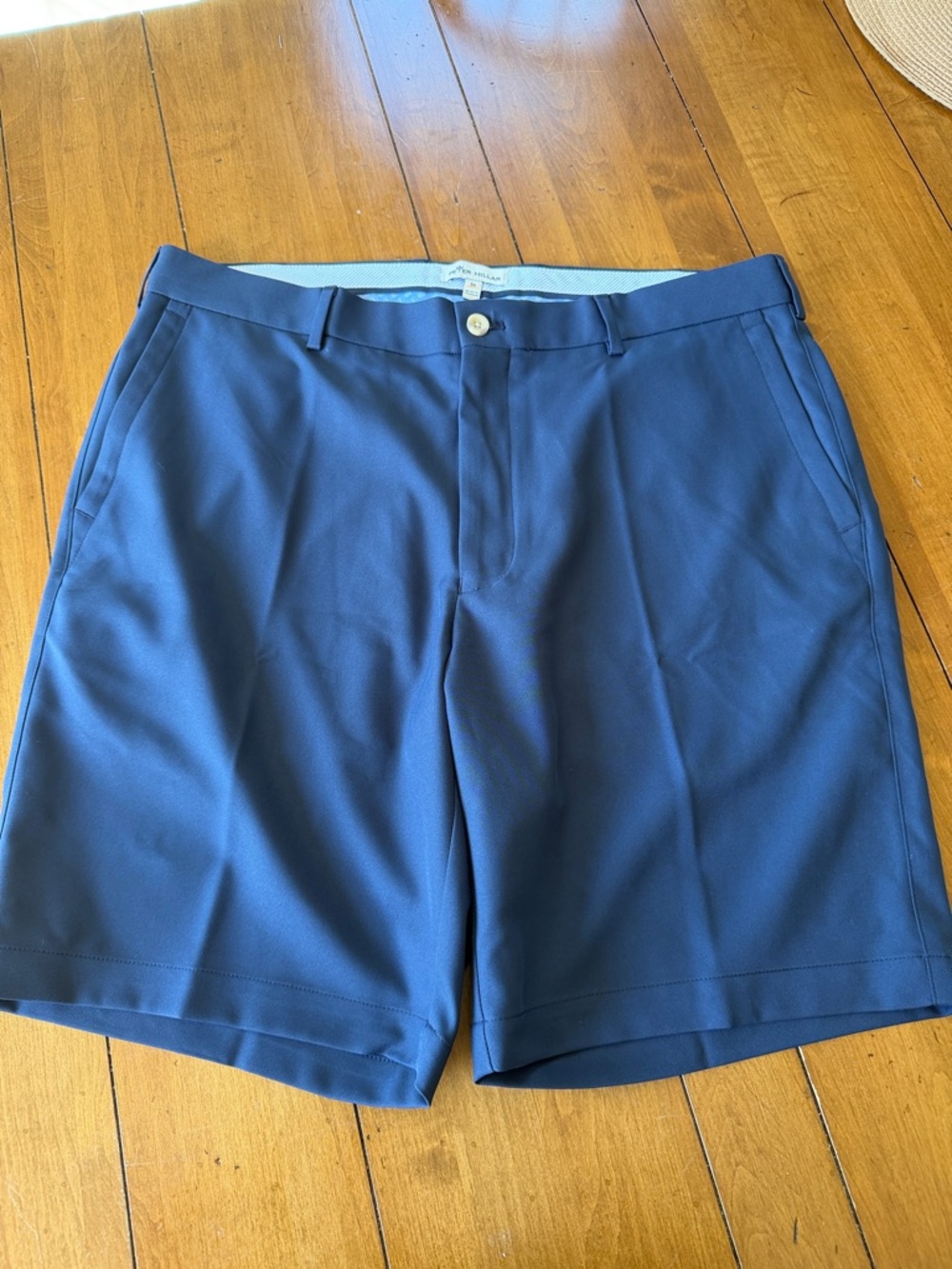Men’s Peter Millar Blue Flat-Front Performance Golf Shorts 36
